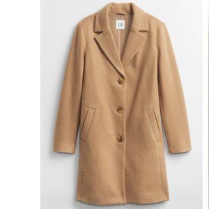 NWT Gap Factory Long Top Coat - Calm Camel Brown